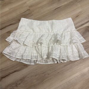 H&M Ivory Textured Skirt